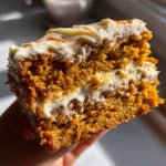 Pumpkin Cake with Cinnamon Cream Cheese Frosting