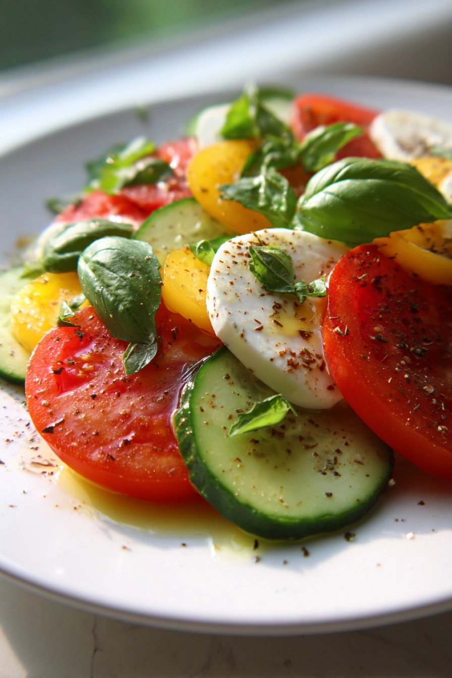 Refreshing Cucumber Caprese Salad That Will Delight You! Refreshing Cucumber Caprese Salad
