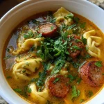 Spicy Sausage and Tortellini Soup
