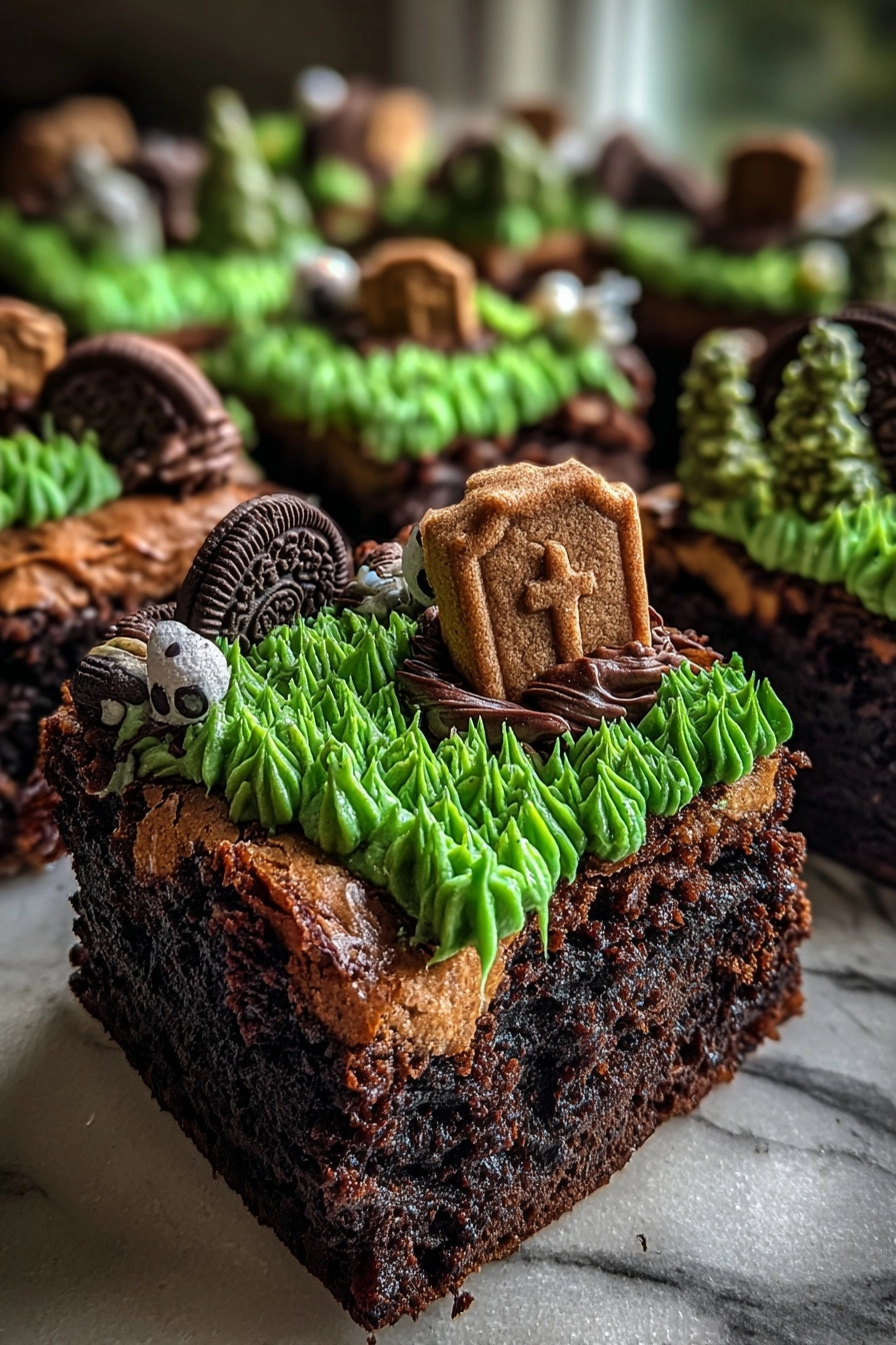 Zombie Graveyard Brownies
