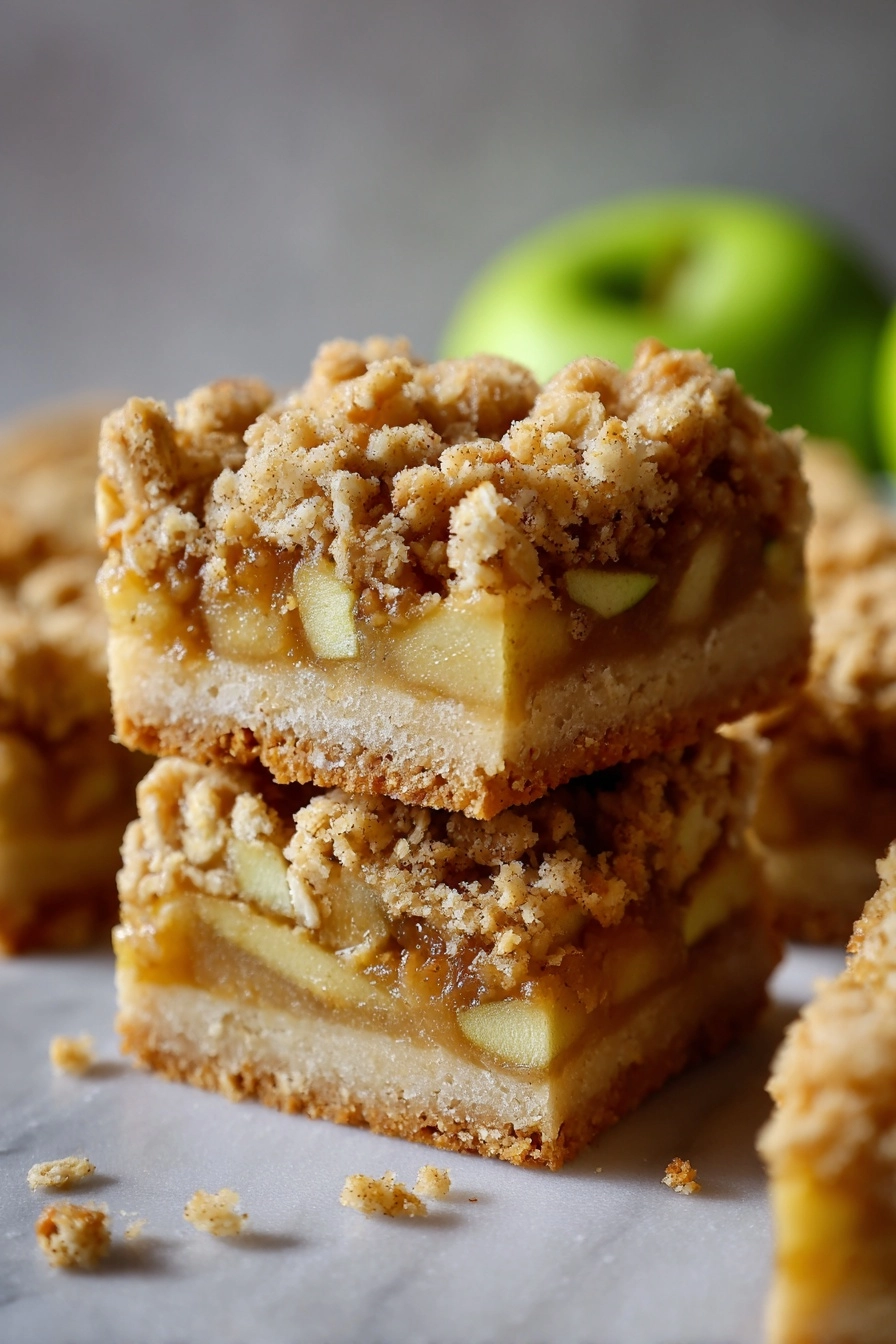 apple crisp shortbread bars