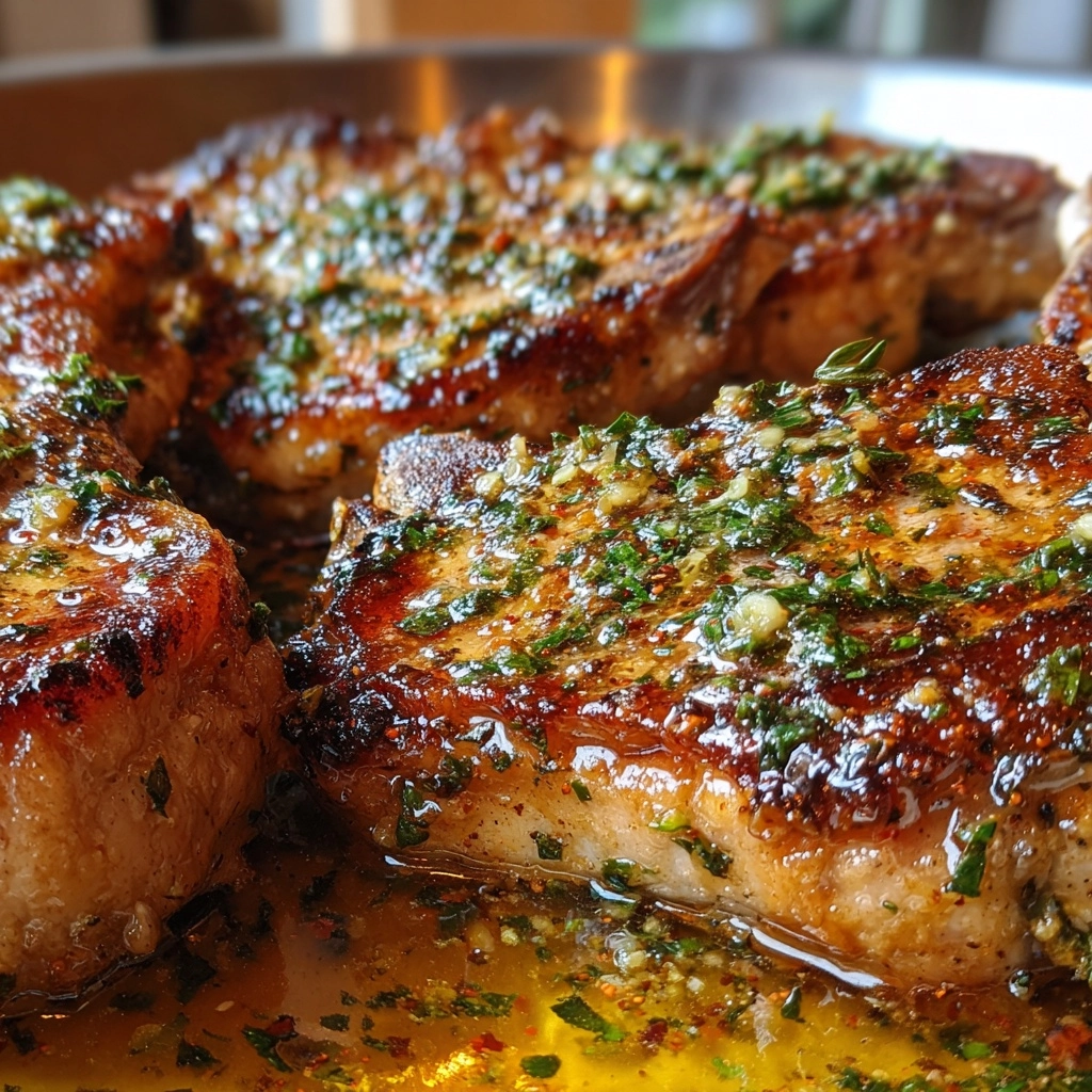 garlic butter pork chops