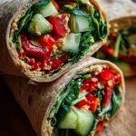 Hummus and veggie wraps: A healthy delight for lunch! hummus and veggie wraps