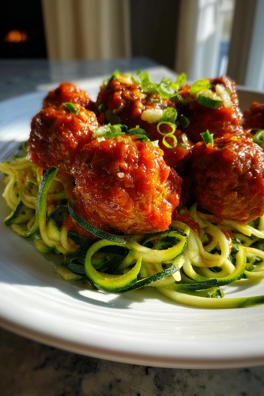 Turkey meatballs zucchini noodles: A healthy twist! turkey meatballs zucchini noodles