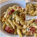 Baked Feta Pasta with Cherry Tomatoes (with twist) that Thrills! Baked Feta Pasta with Cherry Tomatoes (with twist)