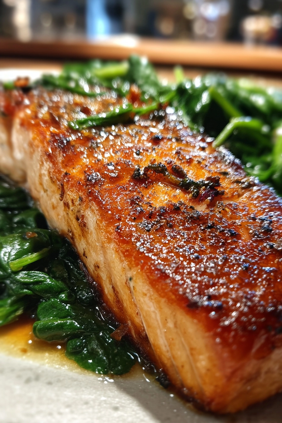 Baked Salmon with Spinach: A Healthy Delight You’ll Love! Baked Salmon with Spinach