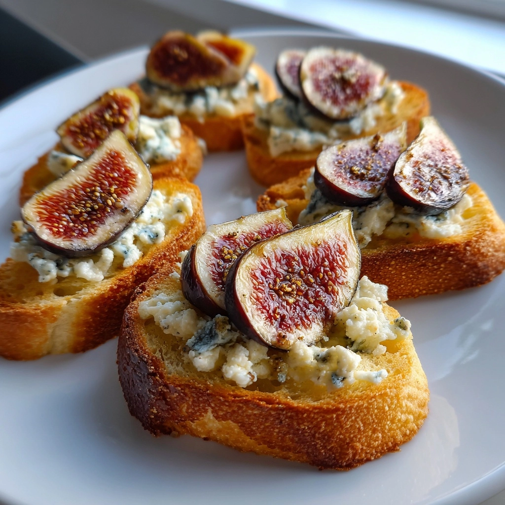 Blue Cheese & Fig Crostini Bites You Can't Resist! Blue Cheese & Fig Crostini Bites