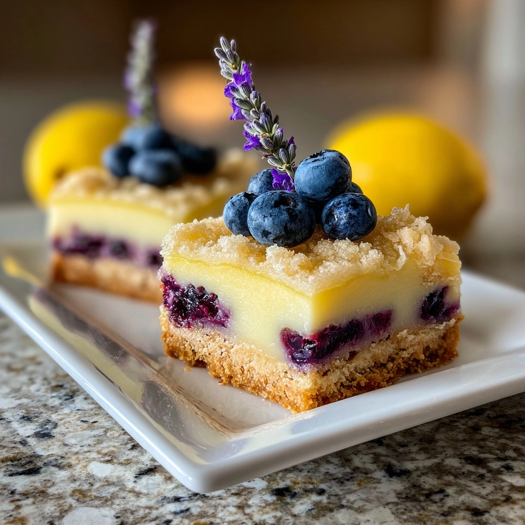 Blueberry Lavender Lemonade Bars