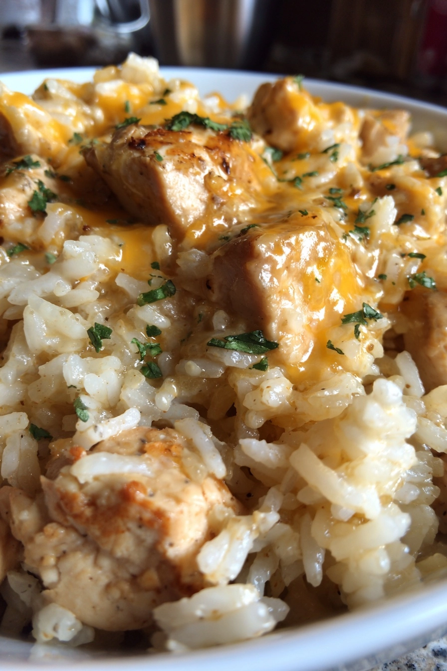 Cheesy Creamy Chicken and Rice for a Cozy Dinner Delight! Cheesy Creamy Chicken and Rice