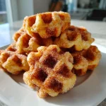 Churro Waffle Bites with Cinnamon Sugar