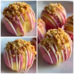 Frozen Strawberry Pineapple Cake Pops with Pecan Bits