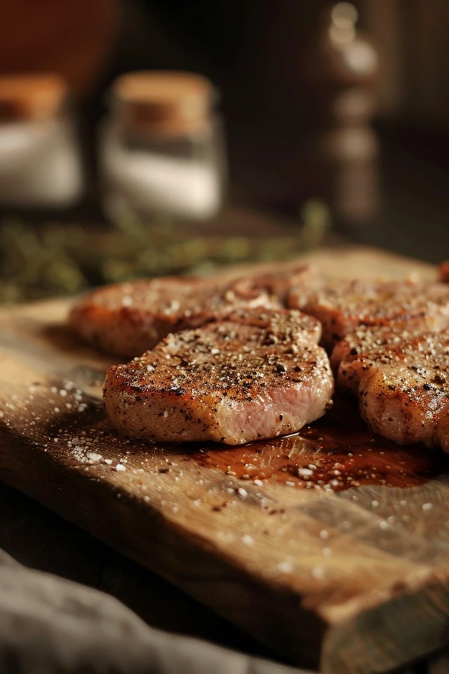 Keto Crockpot Pork Chops with Garlic Butter Sauce Delight! How to Make Keto Crockpot Pork Chops with Garlic Butter Sauce Step 1 Season the Pork Chops