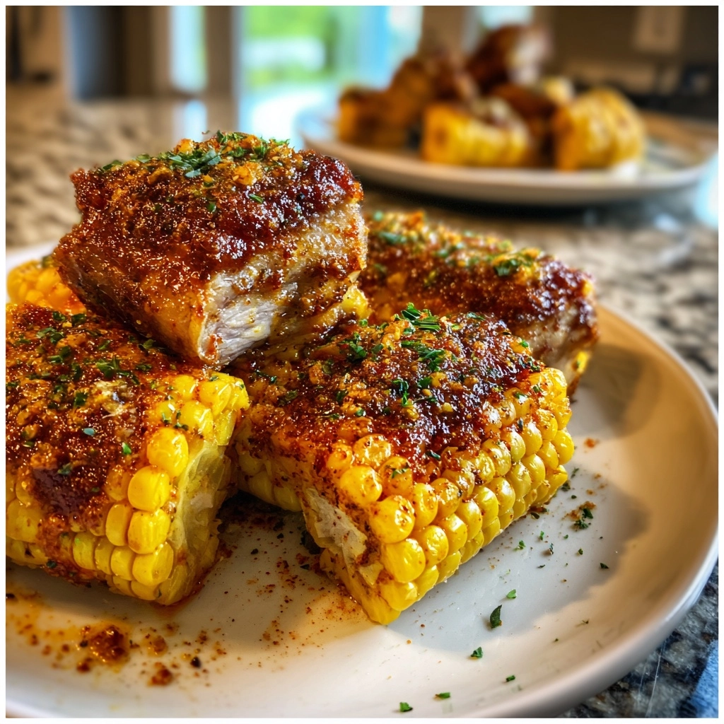 Sheet Pan Corn Ribs with Cajun Spice for Delicious Flavor Sheet Pan Corn Ribs with Cajun Spice