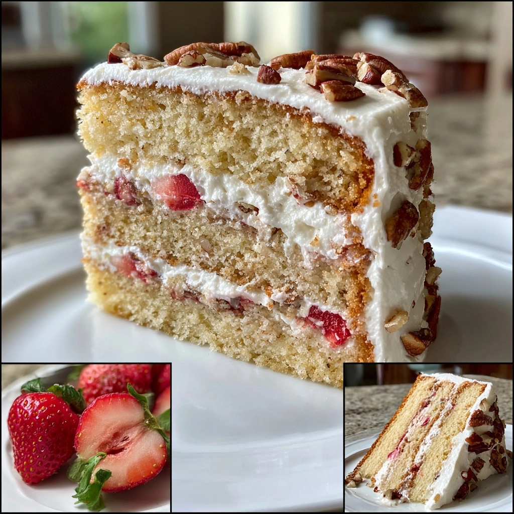 Strawberry Pecan Sponge Cake: A Delightful Dessert Recipe Strawberry Pecan Sponge Cake
