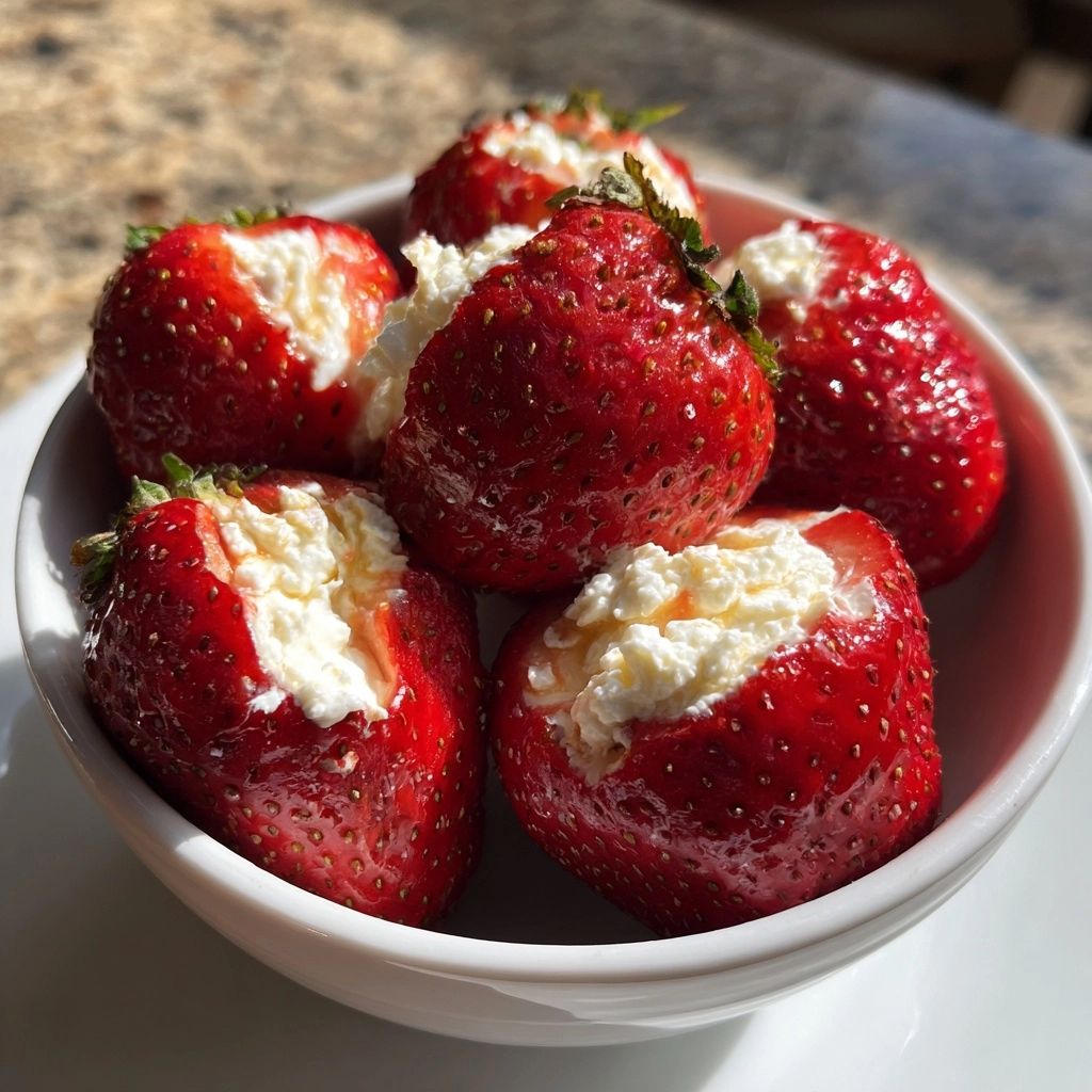 Vegan Cream Cheese Stuffed Strawberries: A Sweet Surprise! Vegan Cream Cheese Stuffed Strawberries