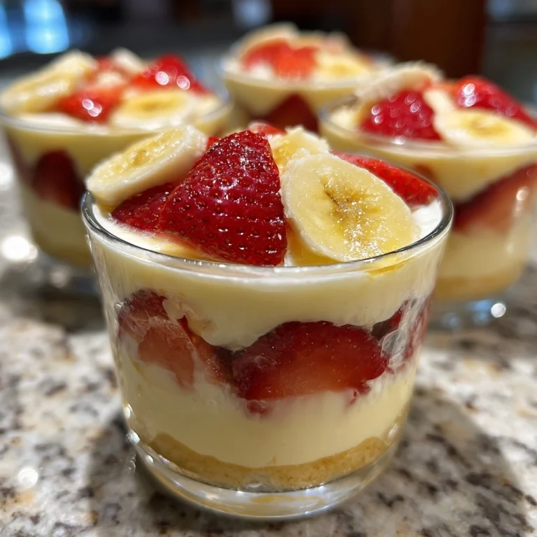 Strawberry Banana Pudding Dream strawberry banana pudding cups