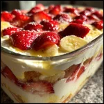 Strawberry banana pudding trifle that delights every bite! strawberry banana pudding trifle