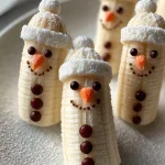 Banana Snowmen: Fun and Healthy Christmas Snack Ideas! Banana Snowmen – Healthy Christmas Snack for Kids