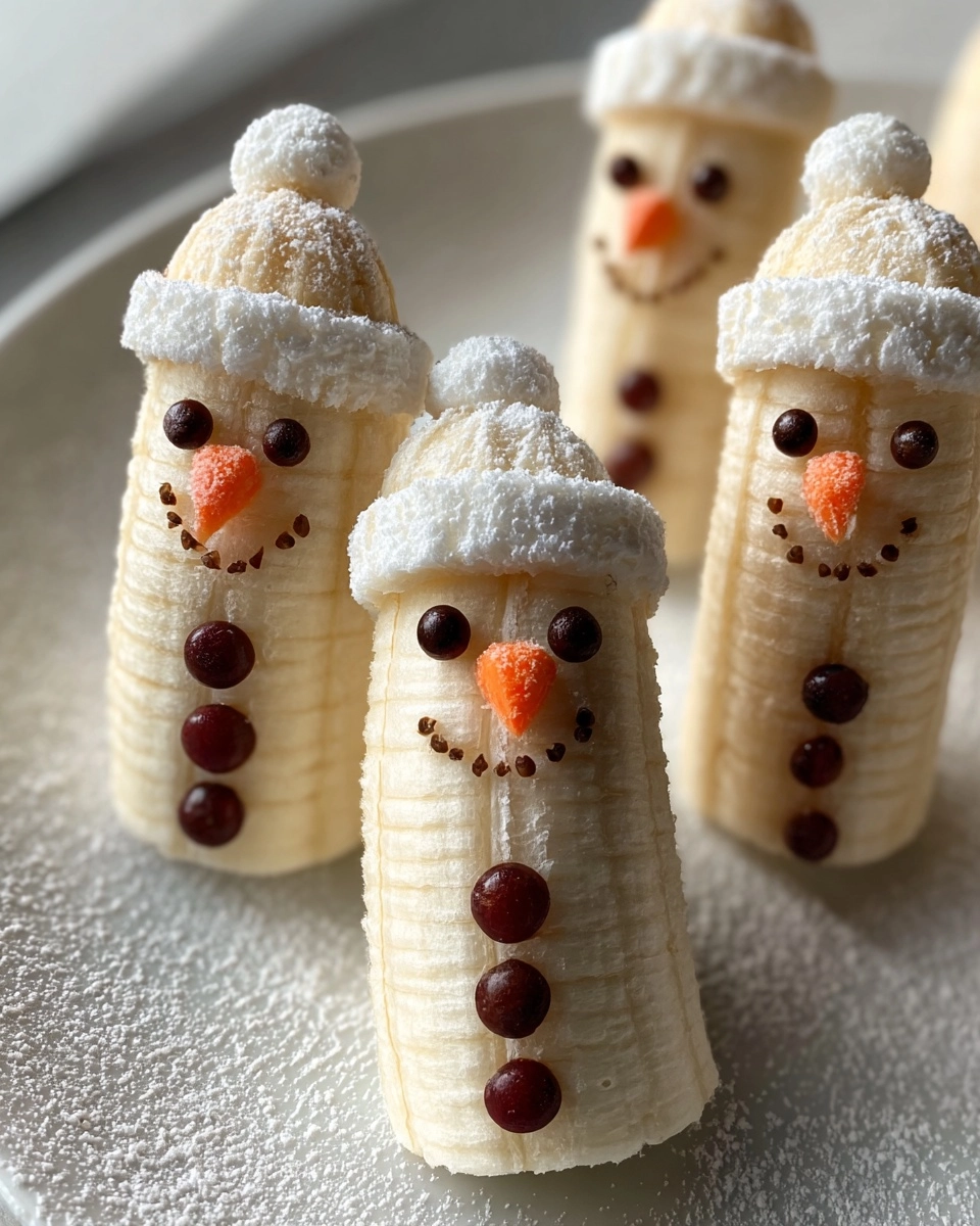 Banana Snowmen: Fun and Healthy Christmas Snack Ideas! Banana Snowmen – Healthy Christmas Snack for Kids