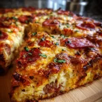 Easy Low-Carb Keto Crustless Pizza Casserole