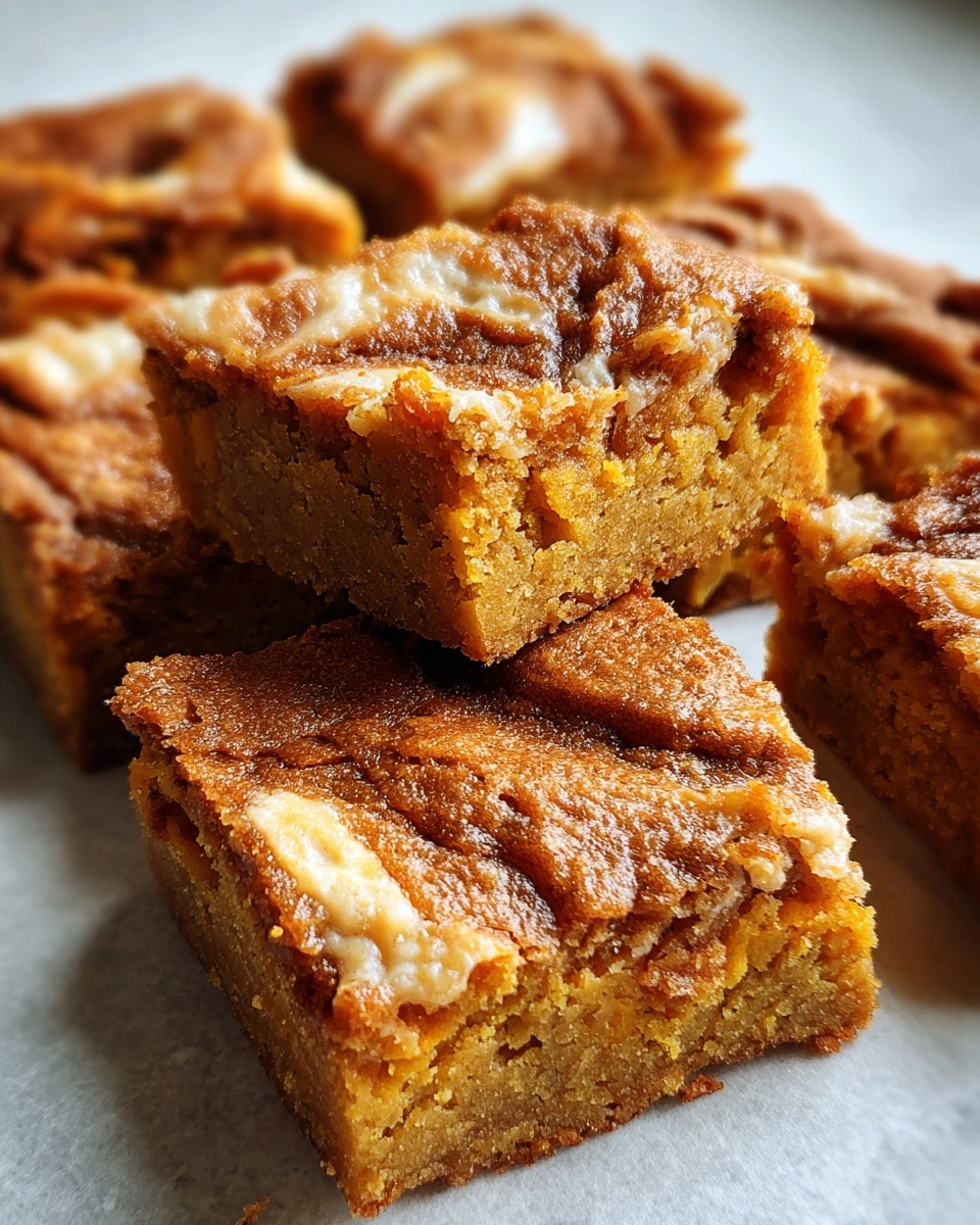 Gooey Vegan Pumpkin Blondies