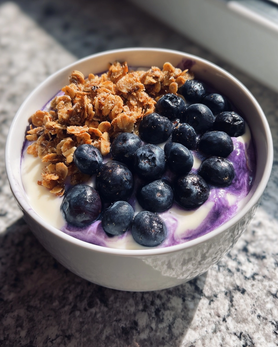 High Protein Blueberry Yogurt Bowl