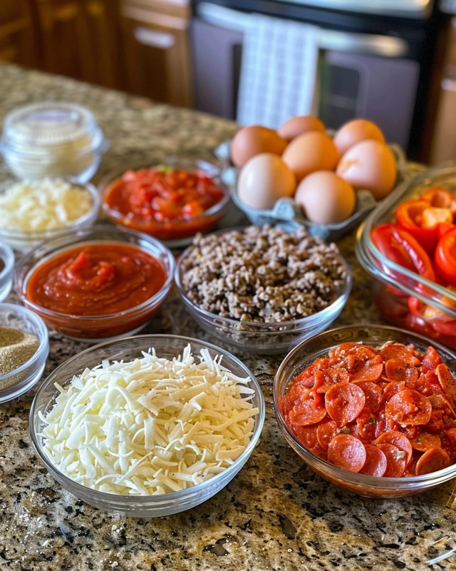 Easy Low-Carb Keto Crustless Pizza Casserole: A Must-Try! Ingredients for Easy Low-Carb Keto Crustless Pizza Casserole