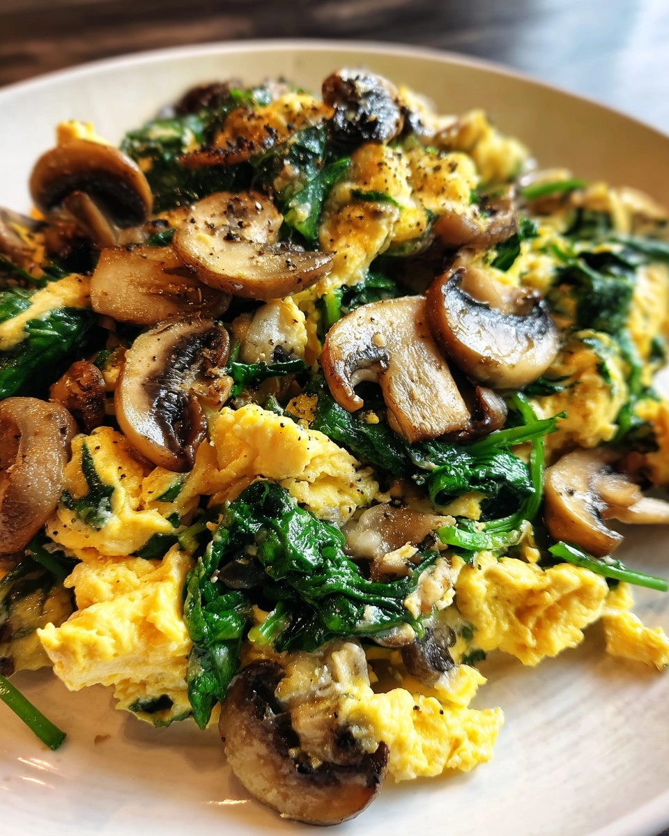 Keto Spinach Mushroom Scramble: A Delightful Healthy Breakfast! Keto Spinach Mushroom Scramble