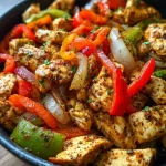 Low calorie chicken fajita bowls for a healthy feast! Low calorie chicken fajita bowls