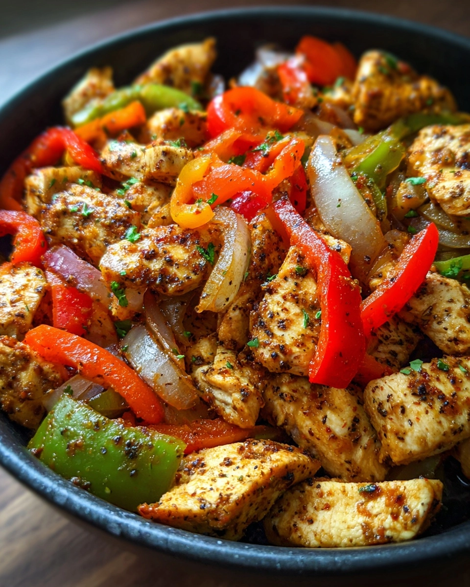 Low calorie chicken fajita bowls for a healthy feast! Low calorie chicken fajita bowls
