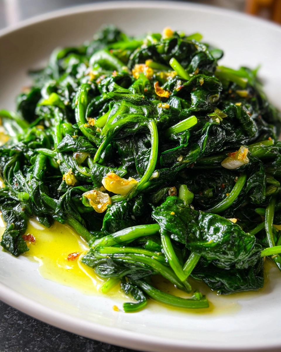 Sautéed Spinach with Garlic and Lemon