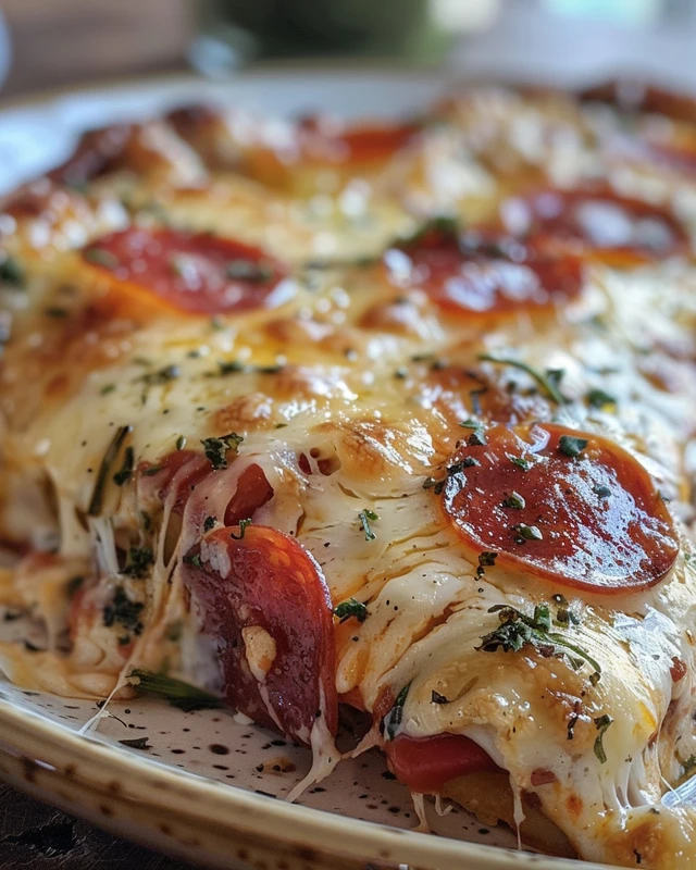 Easy Low-Carb Keto Crustless Pizza Casserole: A Must-Try! Step 5 Pour into Baking Dish