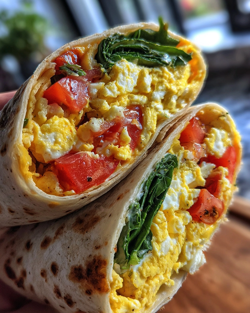 Healthy egg white breakfast wrap for a nutritious start! healthy egg white breakfast wrap