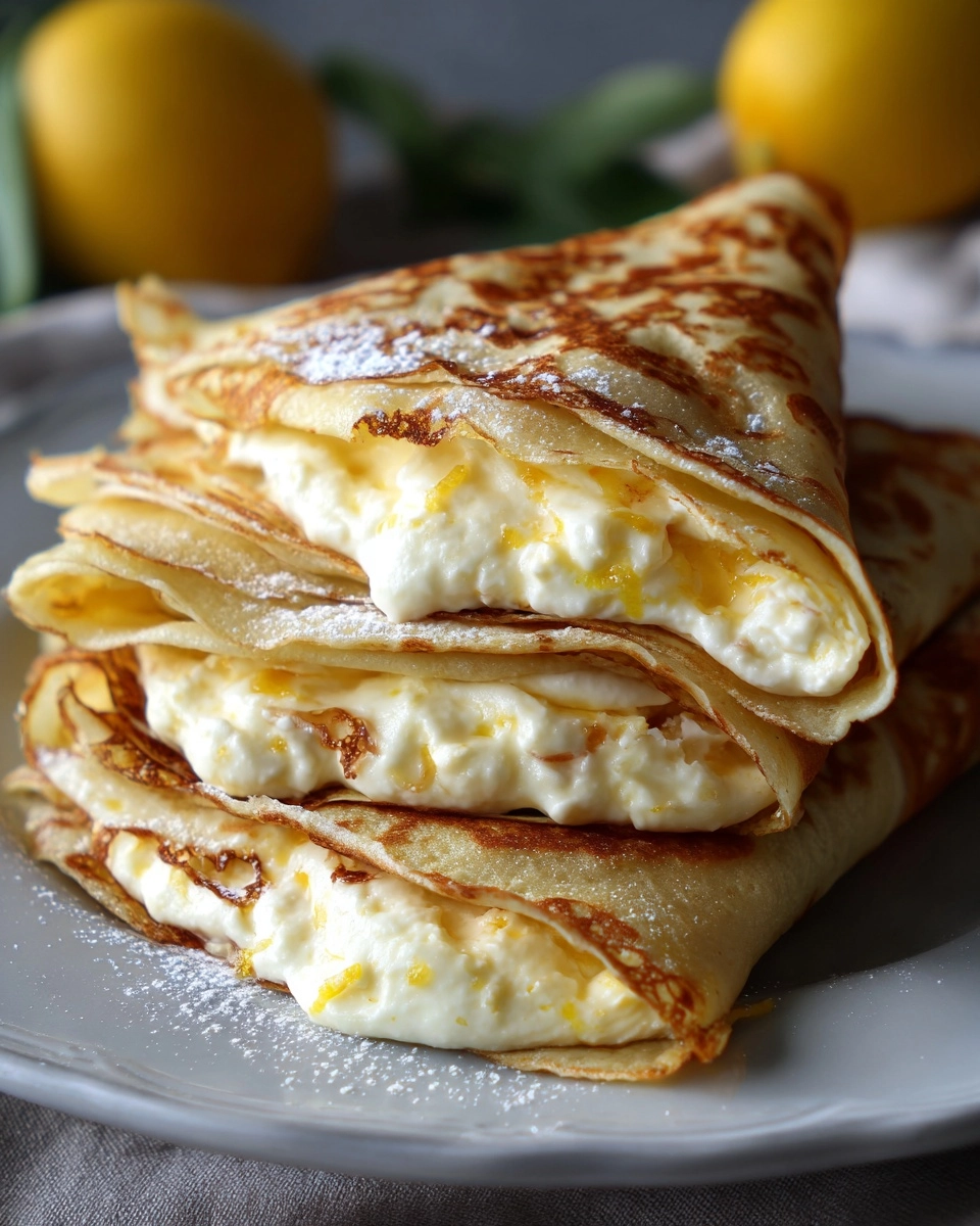 lemon ricotta stuffed crepes
