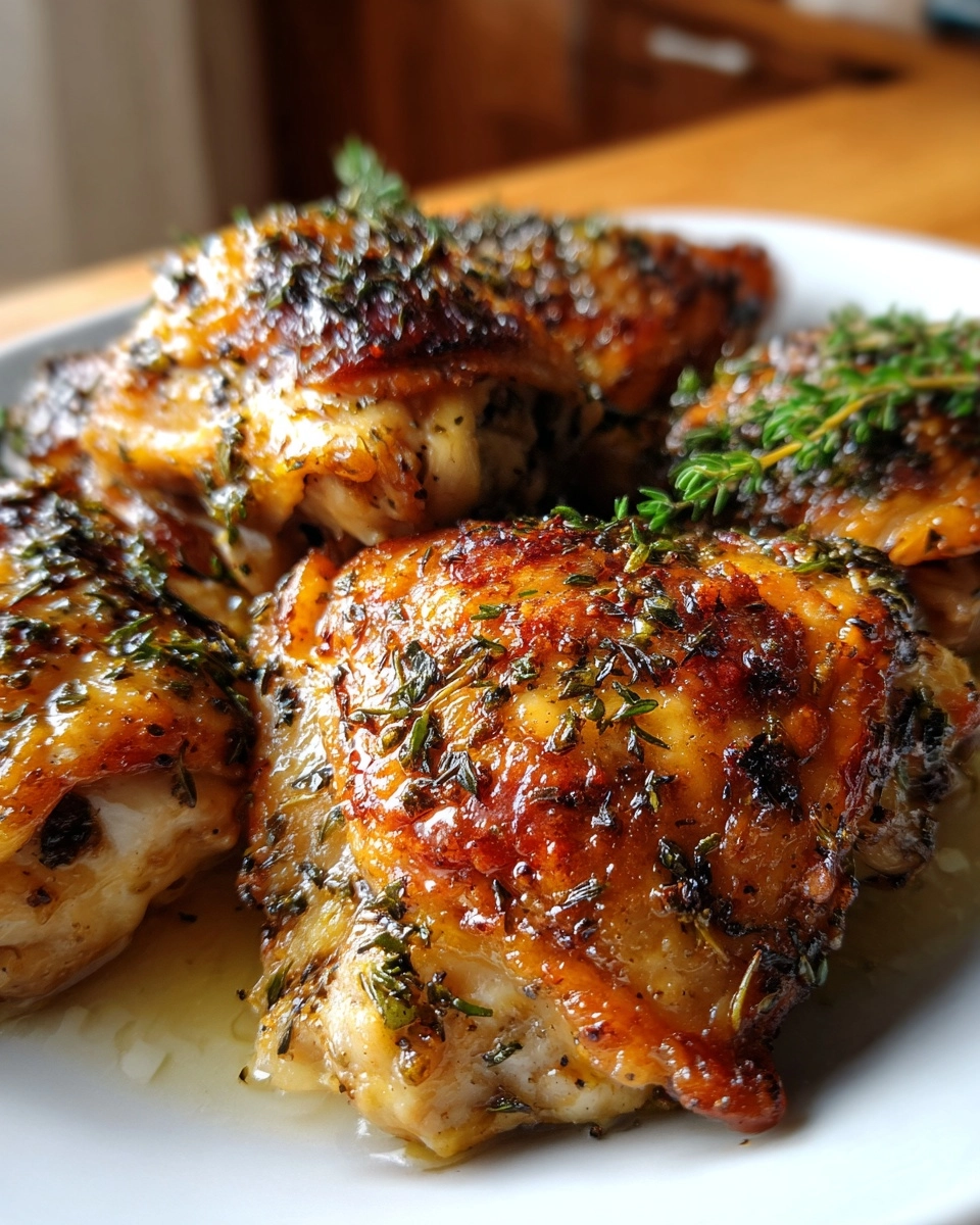 lemon thyme roasted chicken thighs