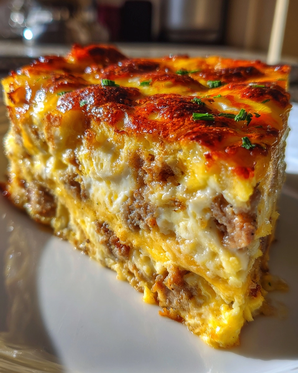 Mexican Cheesy Sausage and Egg Casserole