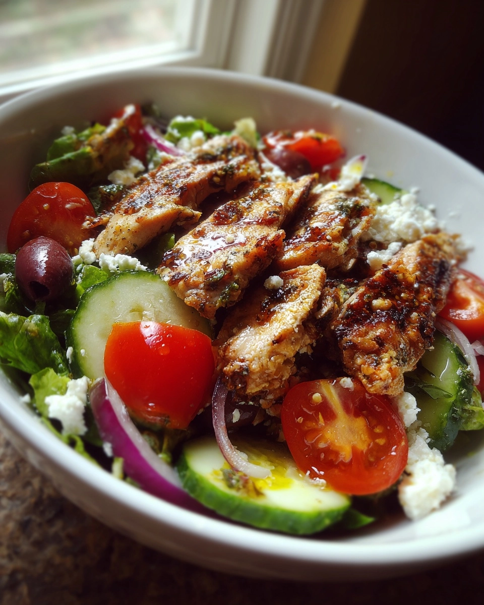 greek chicken salad low carb