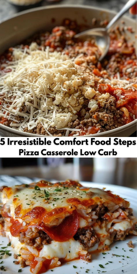 5 Irresistible Comfort Food Steps Pizza Casserole Low Carb