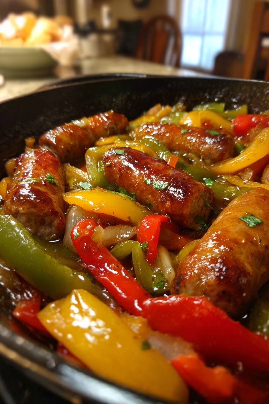 Crockpot Sausage and Peppers