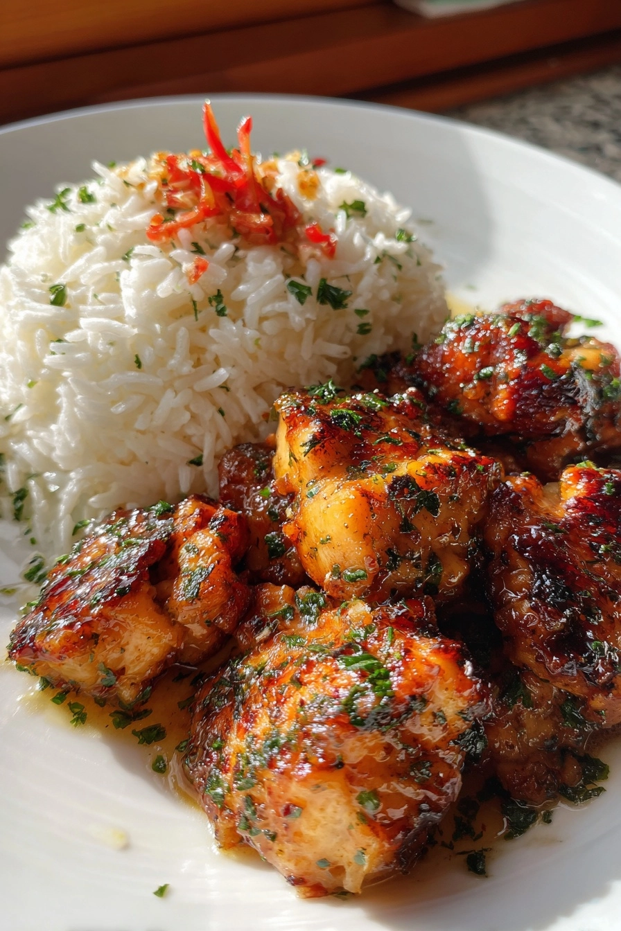 Hawaiian Chicken with Coconut Rice