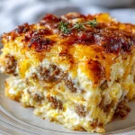 Sausage Egg and Cream Cheese Hashbrown Casserole