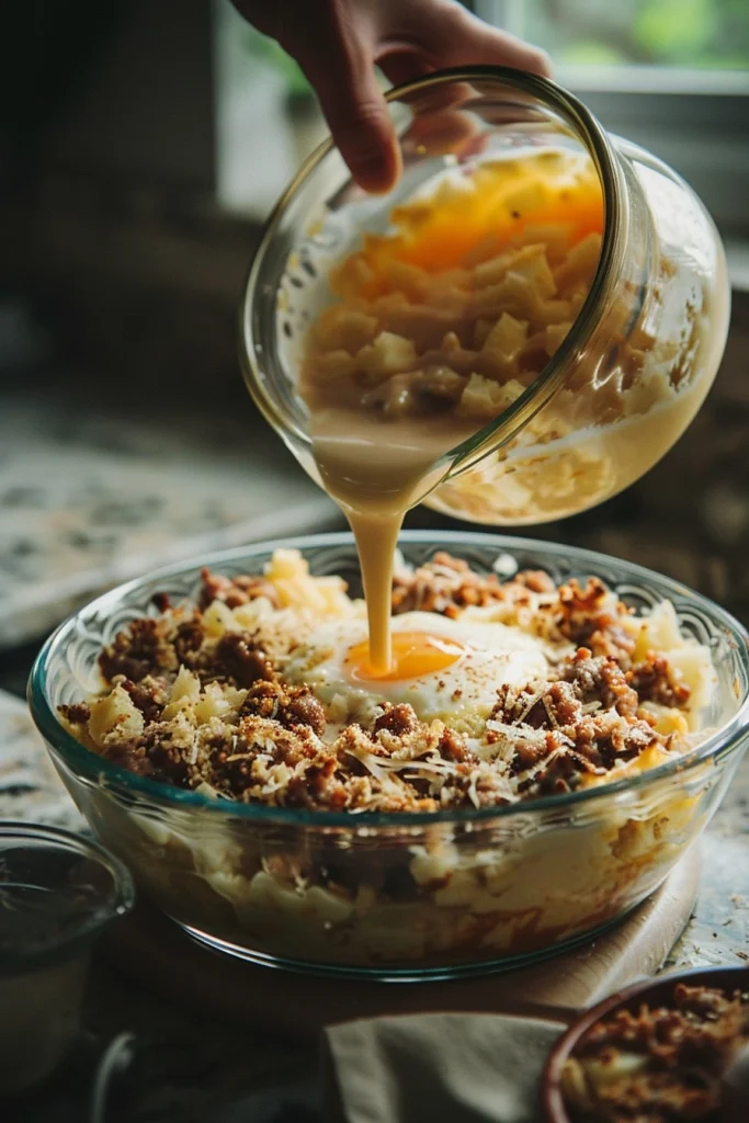 Overnight sausage hashbrown casserole you'll crave!