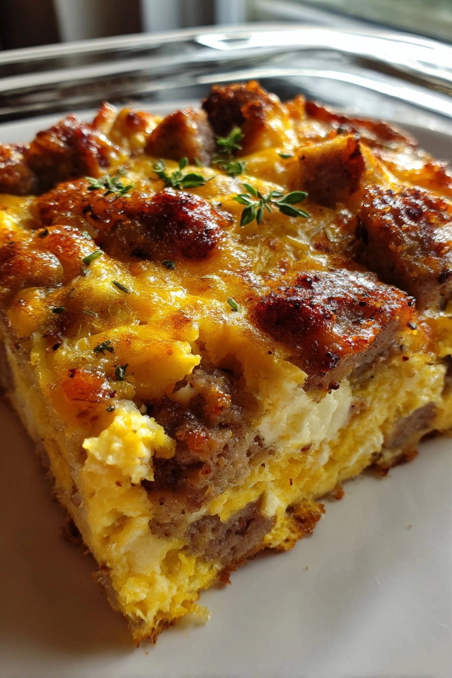 Keto sausage egg casserole recipe for a delicious breakfast! keto sausage egg casserole recipe