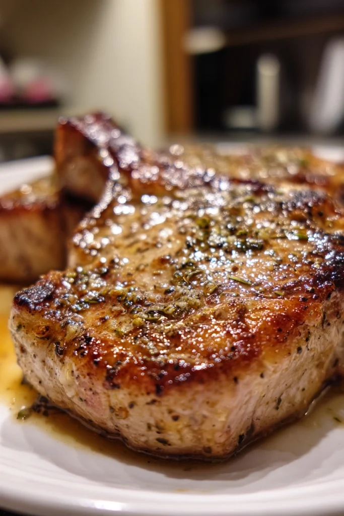 Keto Crockpot Pork Chops with Garlic Butter