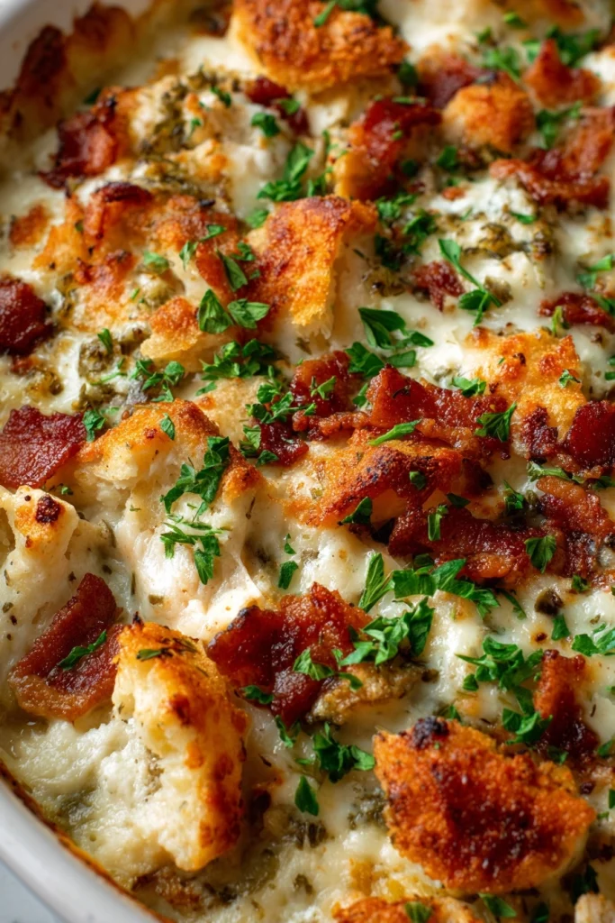 Low-Carb Chicken Bacon Ranch Casserole