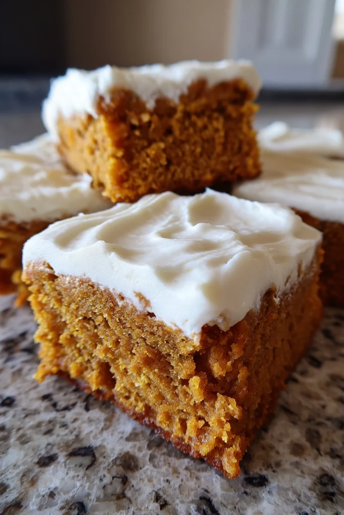Old-Fashioned Pumpkin Bars with Cream Cheese