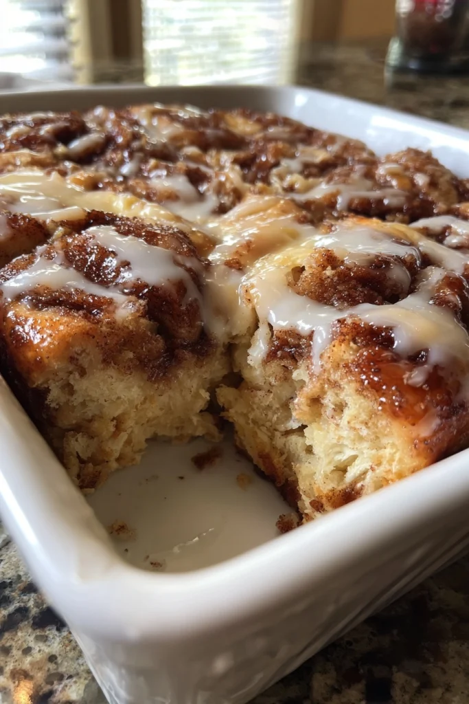 home cinnamon roll breakfast casserole easy bake