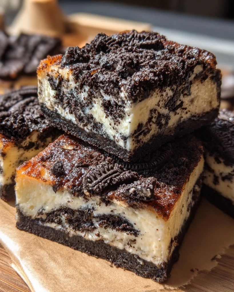 Cookies and Cream Cheesecake Bars