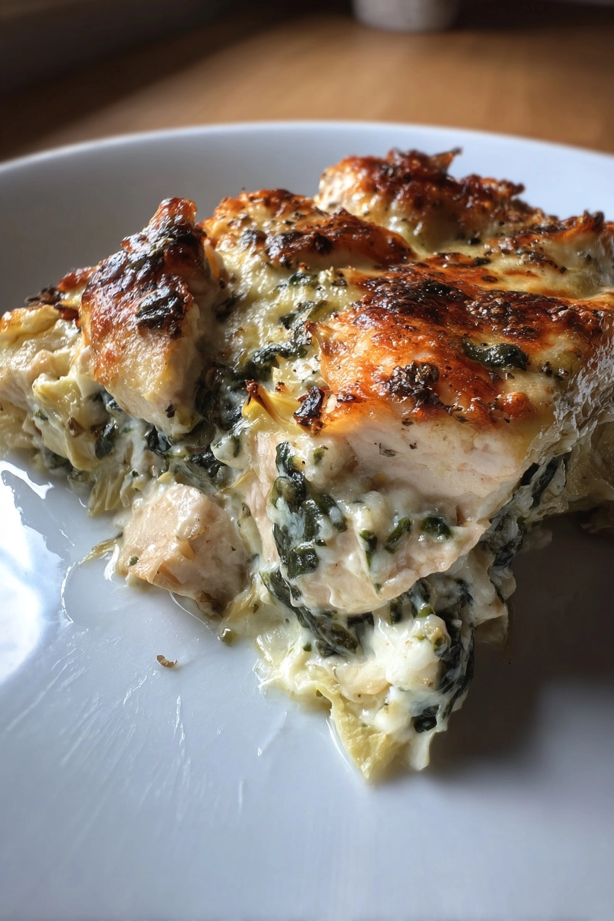 Gluten-Free Spinach Artichoke Chicken Bake You'll Love! Gluten-Free Spinach Artichoke Chicken Bake