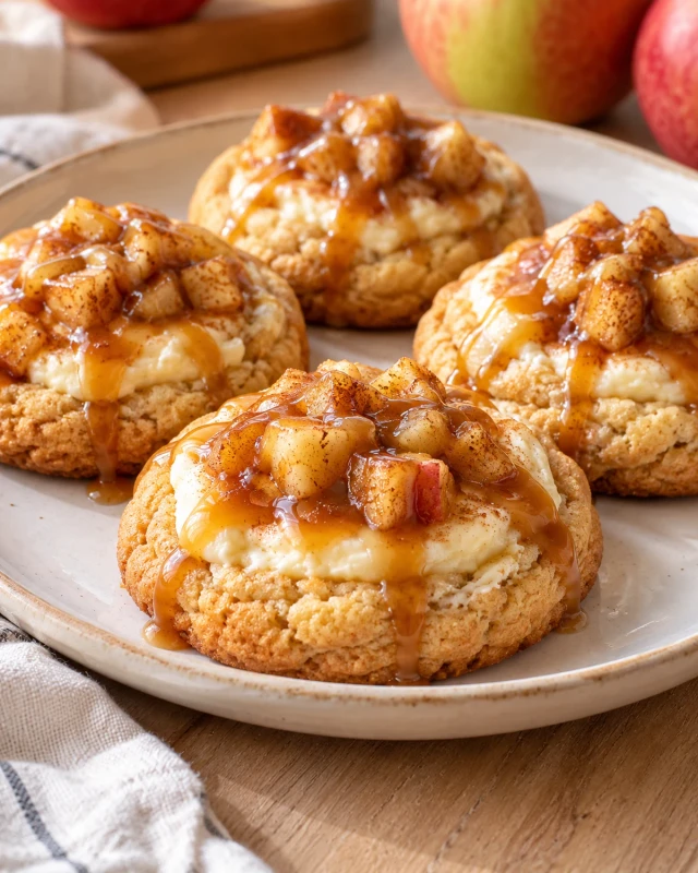 Gluten-Free Caramel Apple Cheesecake Cookies